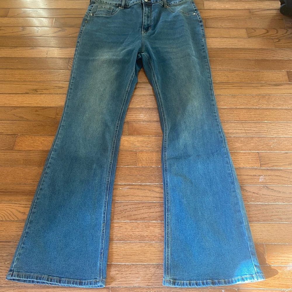 Fashion Nova Blue Boot Cut Denim Jeans
